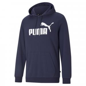 Męska bluza z kapturem i dużym logo z kolekcji Essentials PUMA Peacoat Blue