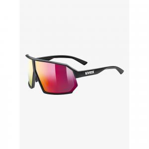 Okulary przeciwsłoneczne Uvex Sportstyle 237 - black matt/mirror red