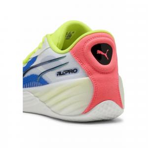 Buty koszykarskie unisex All-Pro NITRO™ PUMA White Yellow Alert Pink