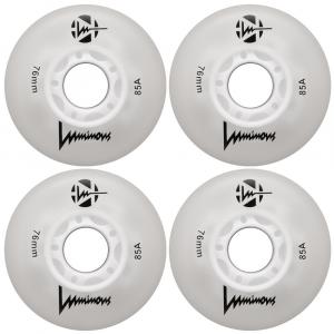 4 kółka do rolek fitness Luminous LED 76mm/85a świecące