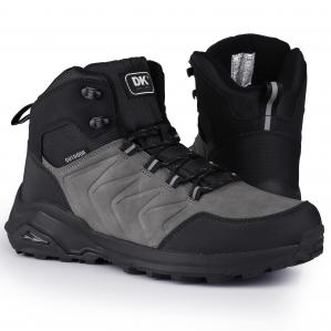 Buty męskie zimowe wysokie trekkingowe DK EXEC GREY BLACK