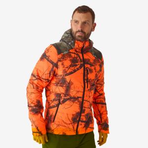 Kurtka myśliwska zimowa Solognac 900 camo treemetic fluo