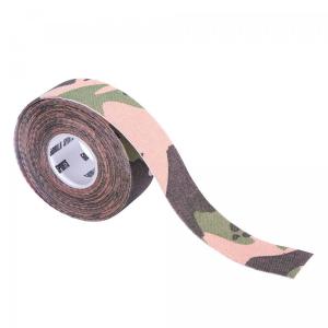 Taśma kinezjologiczna Gorilla Sports 2,5 cm róż-zielone moro