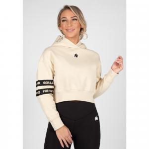 Tracey Cropped Bluza z kapturem - Beżowy