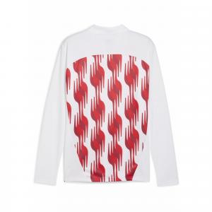 Męska bluza przedmeczowa z zamkiem 1/4 Girona FC PUMA White Red