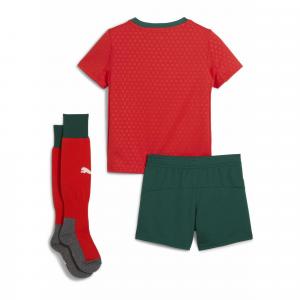 Dziecięcy zestaw domowy Portugalia 2025 PUMA Sport Red Sugared Almond Beige