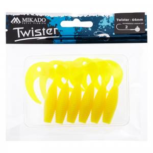 Przynęta Mikado Twister 64Mm/ Lemon 6Szt