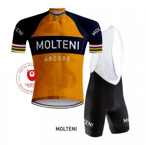 Camisola de ciclismo retro Molteni Laranja - RedTed