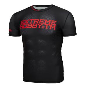 Koszulka Męska na siłownię rashguard MMA EXTREME HOBBY BLACK ARMOUR