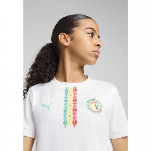 Młodzieżowa koszulka domowa Senegal 2025 PUMA White Sport Green