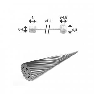 Linka Zmiany Biegów Sh-X15 Wewnętrzna 1,1 Mm 2250 Mm Srebrna