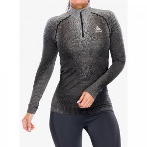 Bluza termoaktywna damska Odlo Blackcomb Eco BL Top Turtle Neck LS Half Zip