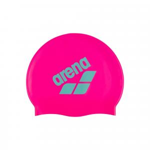 Czepek silikonowy na basen Arena Big Logo Shocking Pink Water