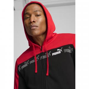 Męska rozpinana bluza z kapturem Around the Block PUMA For All Time Red