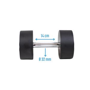 Hantle okrągłe - Gumowe 1 szt. - 18 kg