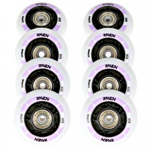 8x Świecące kółka LED + łożyska do rolek Raven Helixi 70mm PU