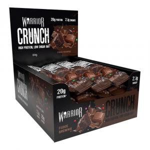 Baton Proteinowy Crunch Bar Fudge Brownie Warrior 12 batonów