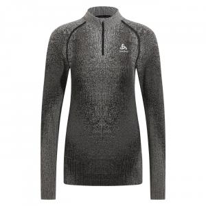 Bluza termoaktywna damska Odlo Blackcomb Eco BL Top Turtle Neck LS Half Zip