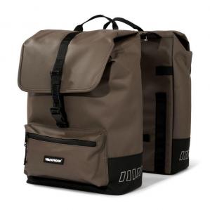 Podwójna Torba Rowerowa Z Recyklingu Cargo 38 Litrów 30 X 15 X 42 Cm - Brązowa