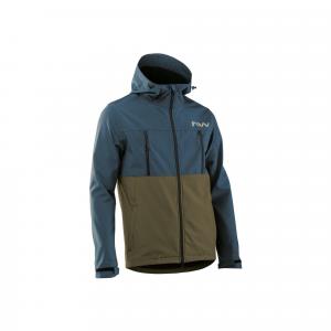 Kurtka rowerowa gravel NORTHWAVE Easy Out Softshell Dwr niebiesko zielony