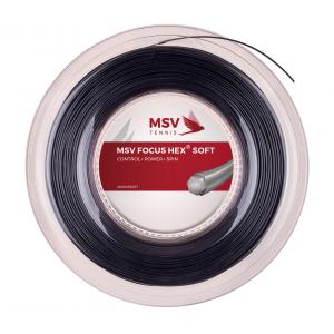 Naciąg do rakiety tenisowej MSV Focus Hex czarny szpula 200 m. 1,23 mm.