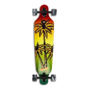 Deskorolka Longboard Drop Trough Palm yell 36”