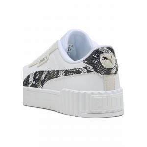 Damskie sneakersy Carina 3.0 Snake Chic PUMA White Vapor Gray Aged Silver