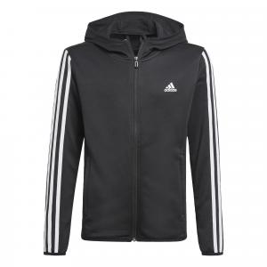 Bluza dziecięca z kapturem na zamek błyskawiczny adidas D2M 3-Bandes