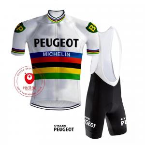 Strój rowerowy Peugeot vintage - REDTED - Tęcza