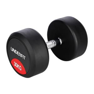 Hantla gumowana 30 kg UNDERFIT do ćwiczeń siłowych fitness