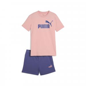 Młodzieżowy zestaw Essentials z koszulką i szortami z logo No.1 PUMA Pink Fruit