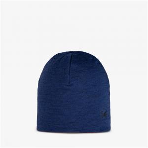 Czapka dziecięca dwustronna BUFF MERINO LIGHTWEIGHT BEANIE SOLID COBALT-CINNAMON