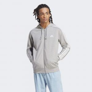 Essentials French Terry 3-Stripes Full-Zip Hoodie