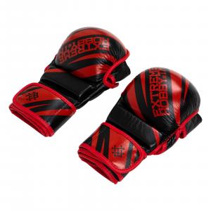 Rękawice MMA skóra naturalna EXTREME HOBBY CORE RED TRAINING