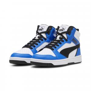 Młodzieżowe sneakersy Rebound V6 Mid PUMA White Black Racing Blue