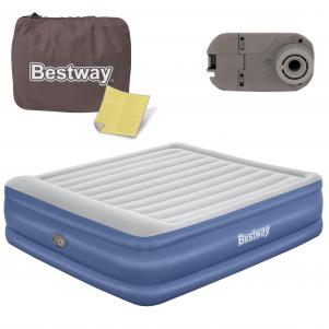 Materac dmuchany 203 x 193 x 56 cm z wbudowaną pompką Bestway 67692