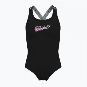 Strój pływacki jednoczęściowy dziecięcy Nike Swim Girls Logo Tape Crossback