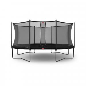 Trampolina + Siatka ochronna BERG Favorit Regularna Owalna 520x345 Czarna