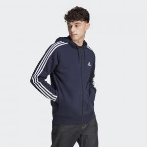 Essentials French Terry 3-Stripes Full-Zip Hoodie