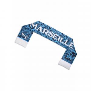 Szalik Essentials Olympique Marsylia PUMA Bleu Azur White Blue