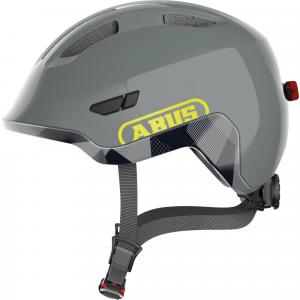 ABUS Dziecięcy kask rekreacyjny „Smiley 3.0 Ace LED” szary