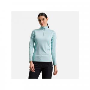 Bluza narciarska damska Rossignol W CLASSIQUE 1/2 Zip termo niebieska