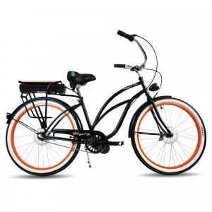Rower elektryczny e-bike beach cruiser miejski damski Pumpkin Spice 28