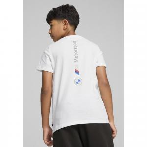 Młodzieżowa koszulka BMW M Motorsport ESS+ z logo PUMA White