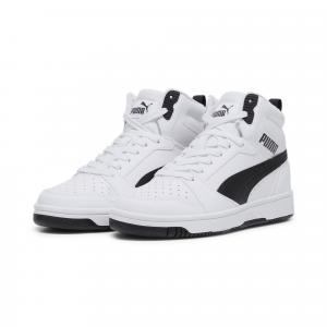 Młodzieżowe sneakersy Rebound V6 Mid PUMA White Black