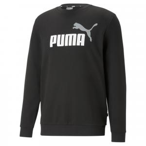 Męski sweter z okrągłym dekoltem i dużym dwukolorowym logo Essentials+ PUMA