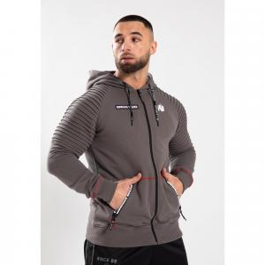 Georgia Bluza z kapturem zapinana na suwak - Szary