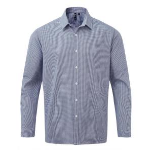 Męska Koszula Z Długim Rękawem Gingham Micro Checked