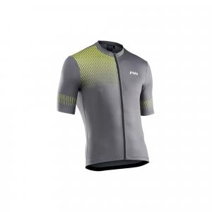 Koszulka rowerowa NORTHWAVE ORIGIN Jersey szaro żółty