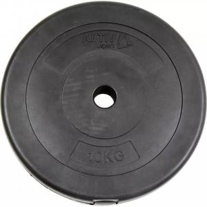 Talerz obciążeniowy Aktivsport 10 kg z wypełnieniem cementowym 31 mm